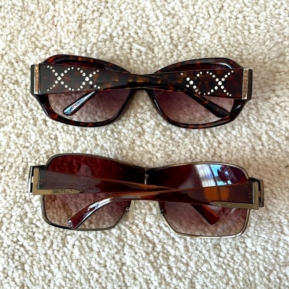 Lot of Six Pairs of Fossil Sunglasses Vintage Y2K Embellished Tortoise Polarized main image 16